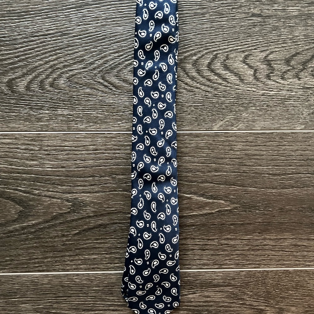 Alexander Olch Blue and White Tie Classic Accessory